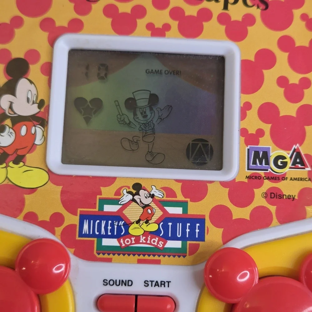 1997 Disney Mickey Mouse Magical Shapes Electronic Handheld Game MGA-Tested